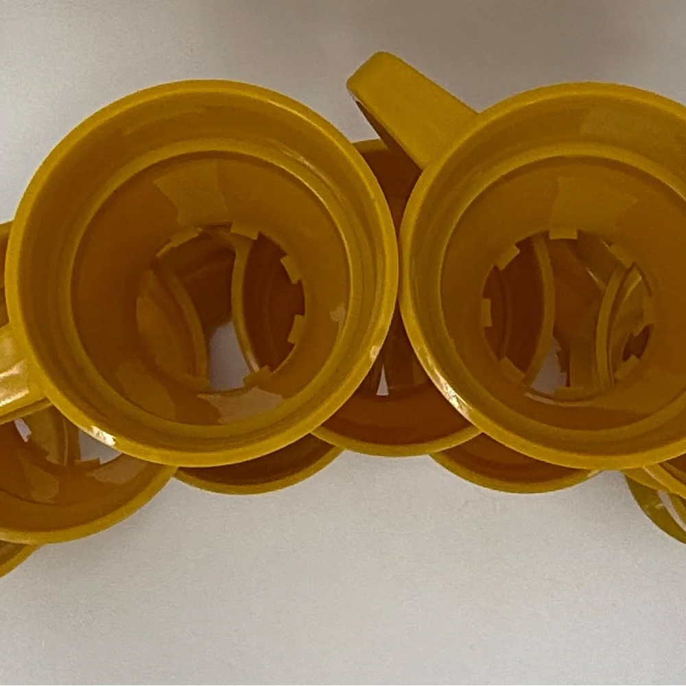 Solo Cozy Cup‎ Holders Harvest Yellow Lot of 9 Vintage Retro Camping Movie MCM